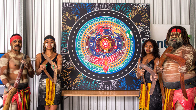 Local indigenous artist Luther Cora