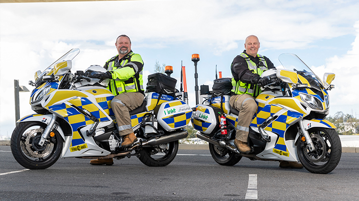 Paul Hillman and Darren Nolan two of our incident response motorcyclists