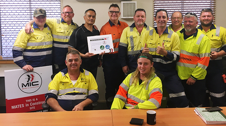 Some of the team supporting the Mates in Construction program